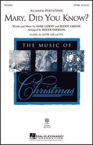 cover Mary, Did You Know? SATBB choral sheet music cover